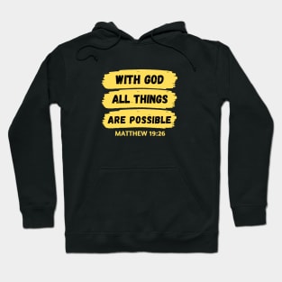 With God All Things Are Possible | Christian Saying Hoodie